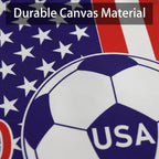 World Cup USA Flag Soccer Canvas Beach Tote 