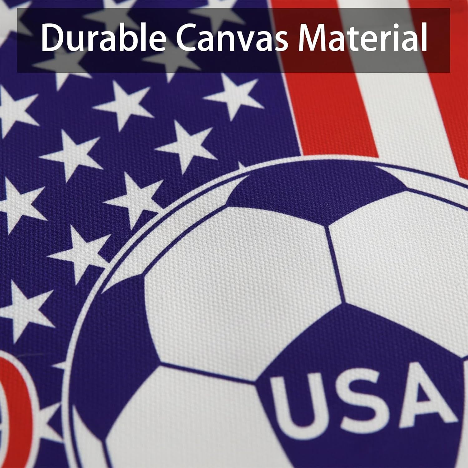World Cup USA Flag Soccer Canvas Beach Tote 