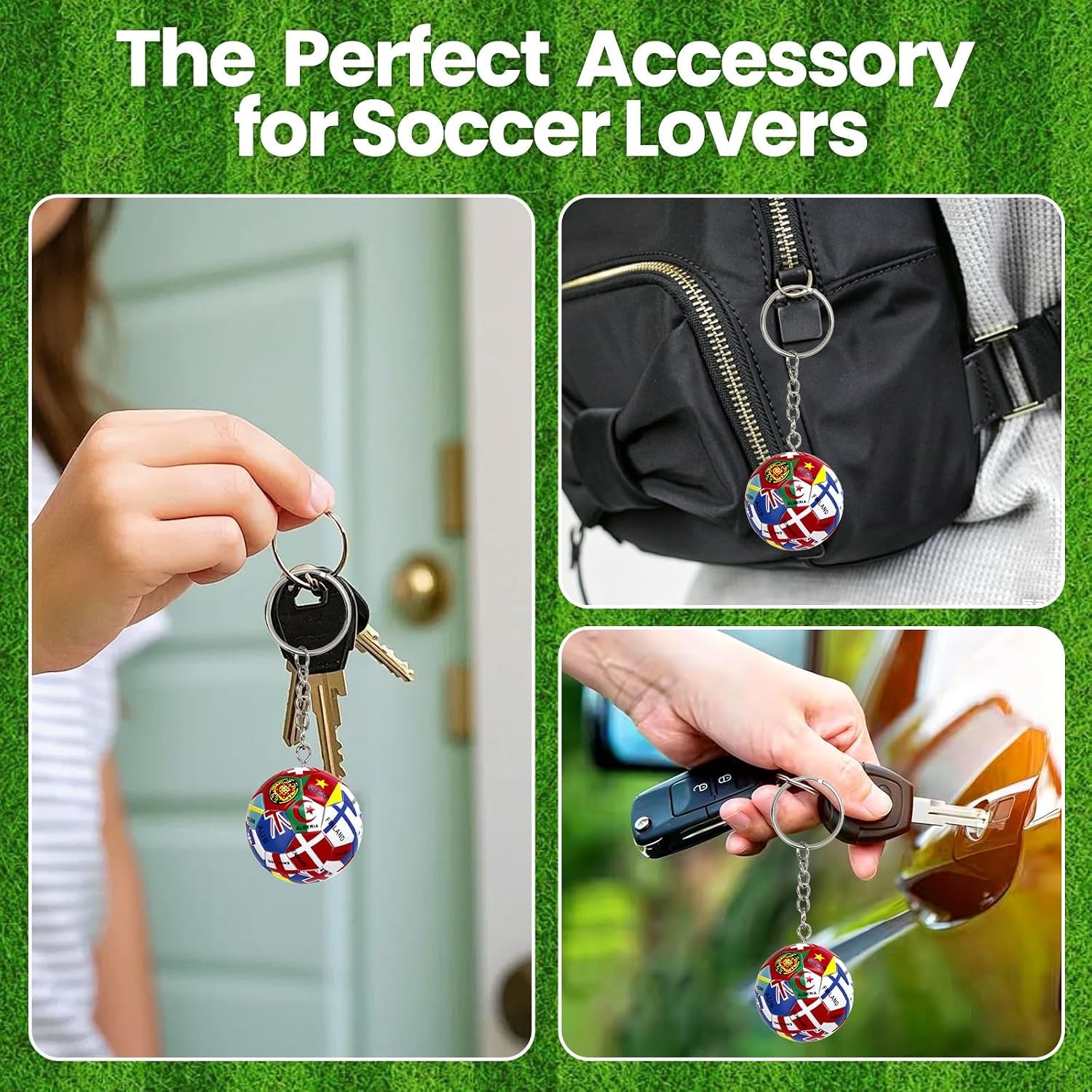 4PCS 2026 World Soccer Cup Keychain
