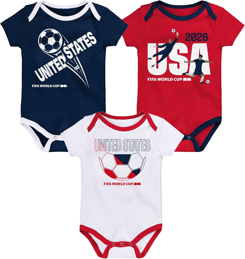 FIFA World Cup 2026 Infant and Toddler 3 Pack Country Onsie