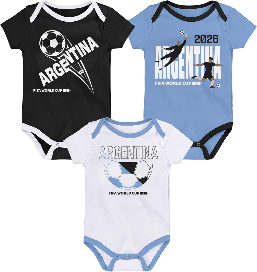 FIFA World Cup 2026 Infant and Toddler 3 Pack Country Onsie