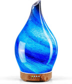 Porseme Oil Diffuser 3D Glass Aromatherapy Ultrasonic Humidifier, Air Refresh Auto Shut-Off, Timer Setting, BPA Free for Home Hotel Yoga Leisure SPA Gift 150Ml Last 6H