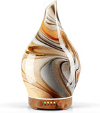 Porseme Oil Diffuser 3D Glass Aromatherapy Ultrasonic Humidifier, Air Refresh Auto Shut-Off, Timer Setting, BPA Free for Home Hotel Yoga Leisure SPA Gift 150Ml Last 6H