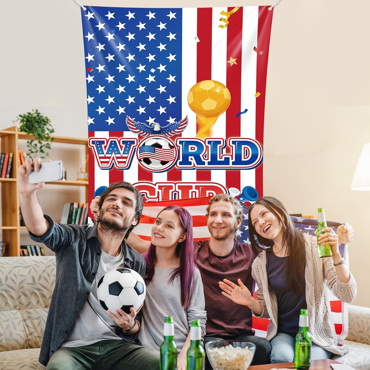  World Cup Soccer Door Cover Banner 