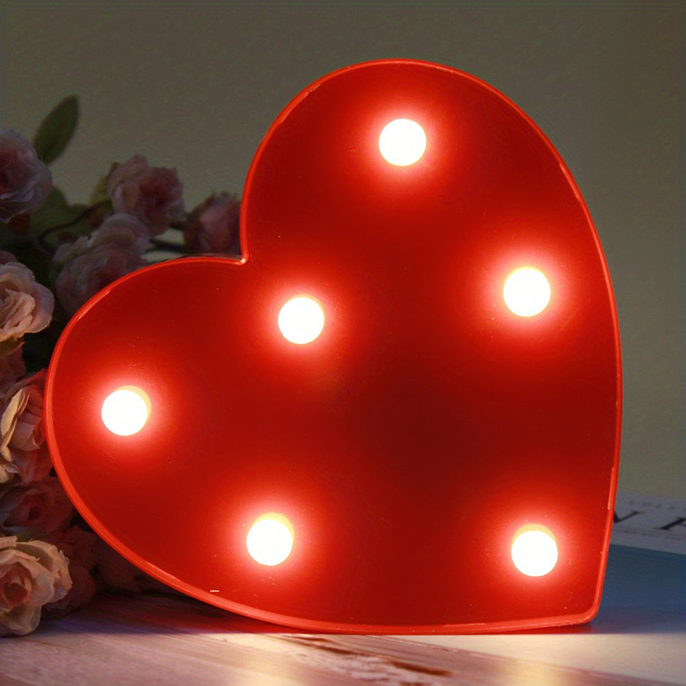 1pc Alphabet Letter LED Lights Luminous Number Lamp Decor, Battery Night Ligh, t For Home Wedding Birthday Christmas Party Decoration Letters Numbers Light, Home Decor
