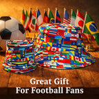 World Cup American Flag Bucket Hat with American Face 