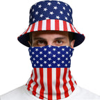 World Cup American Flag Bucket Hat with American Face 