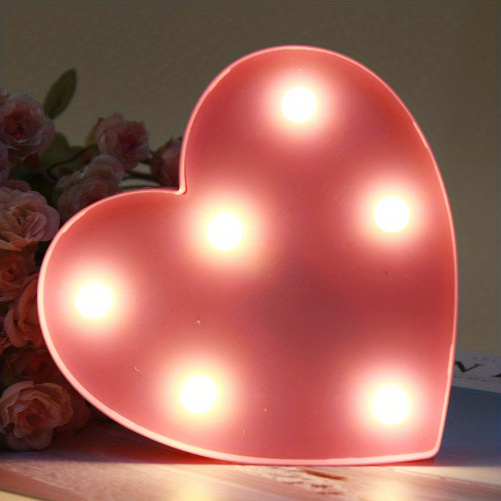 1pc Alphabet Letter LED Lights Luminous Number Lamp Decor, Battery Night Ligh, t For Home Wedding Birthday Christmas Party Decoration Letters Numbers Light, Home Decor