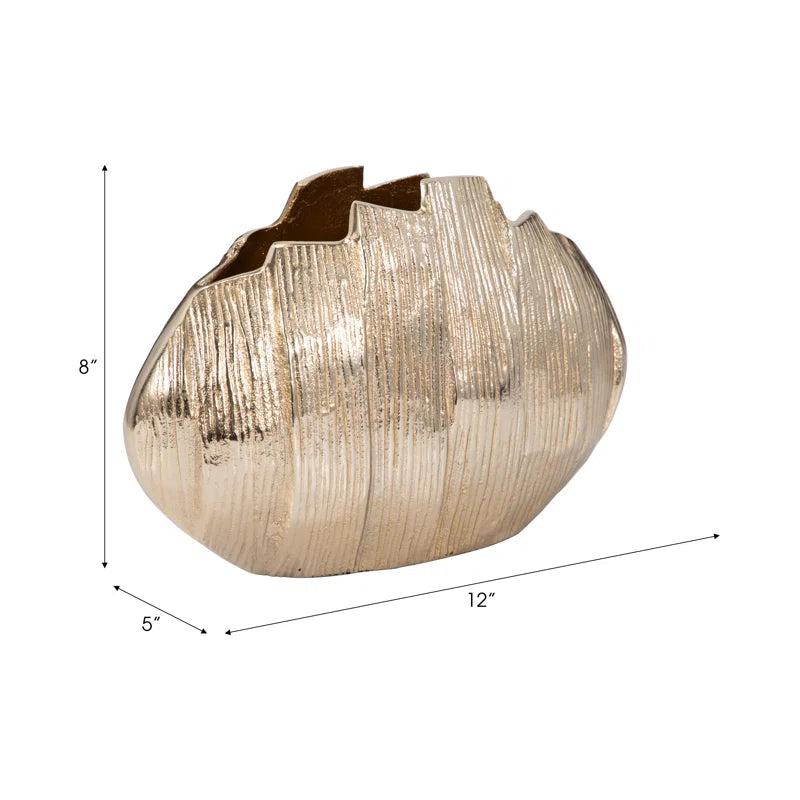 Metal, Pavia Gold Vase - Stylish Vases Collection
