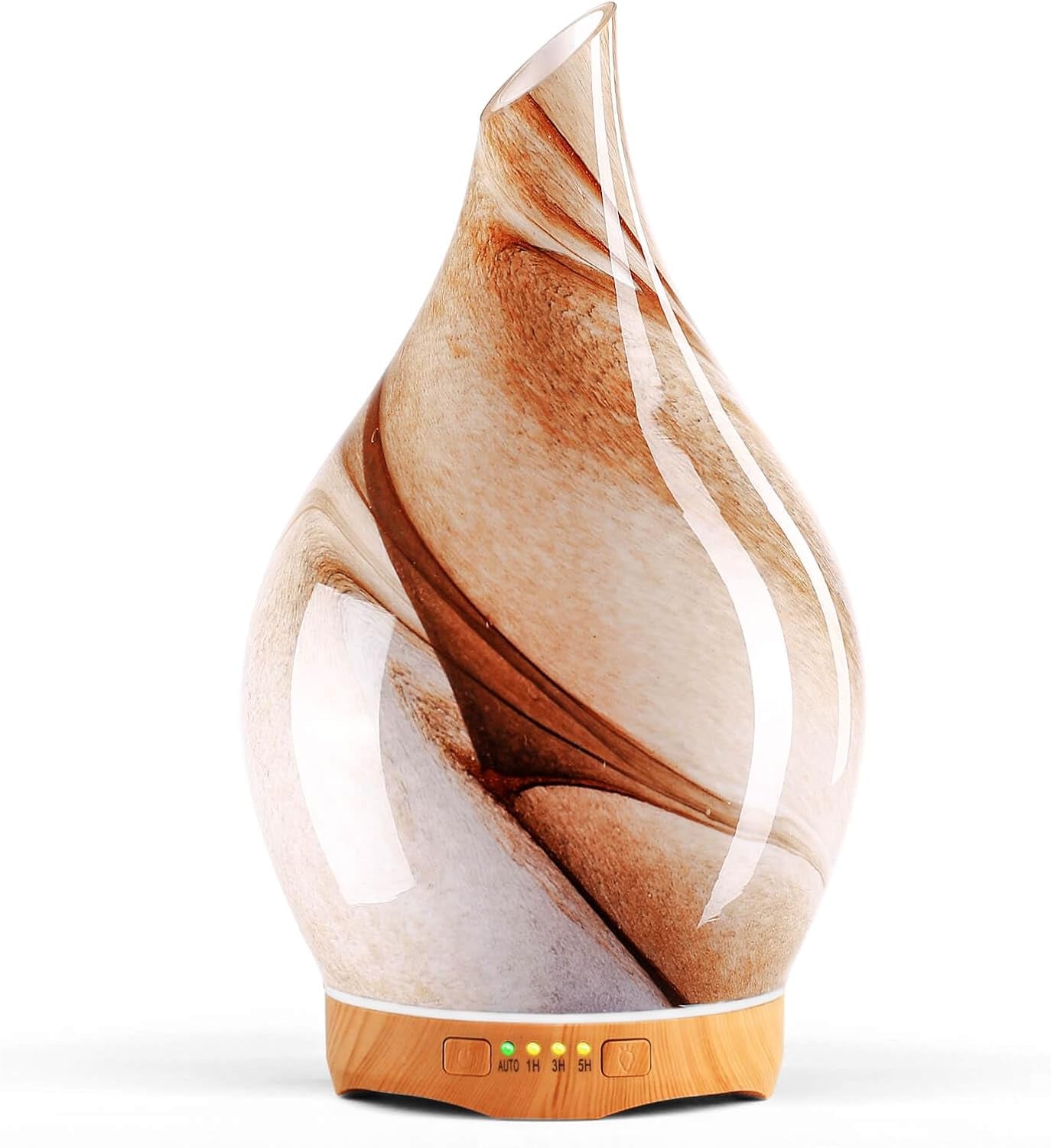 Porseme Oil Diffuser 3D Glass Aromatherapy Ultrasonic Humidifier, Air Refresh Auto Shut-Off, Timer Setting, BPA Free for Home Hotel Yoga Leisure SPA Gift 150Ml Last 6H