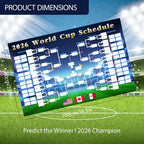 2026 World Cup Schedule Poster with 64 Pcs National Poster 