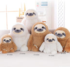 Winsterch Cute Sloth Plush Toy – 15.7" Soft Stuffed Animal Teddy Bear for Kids, Baby, and Birthday Gifts (Ivory)