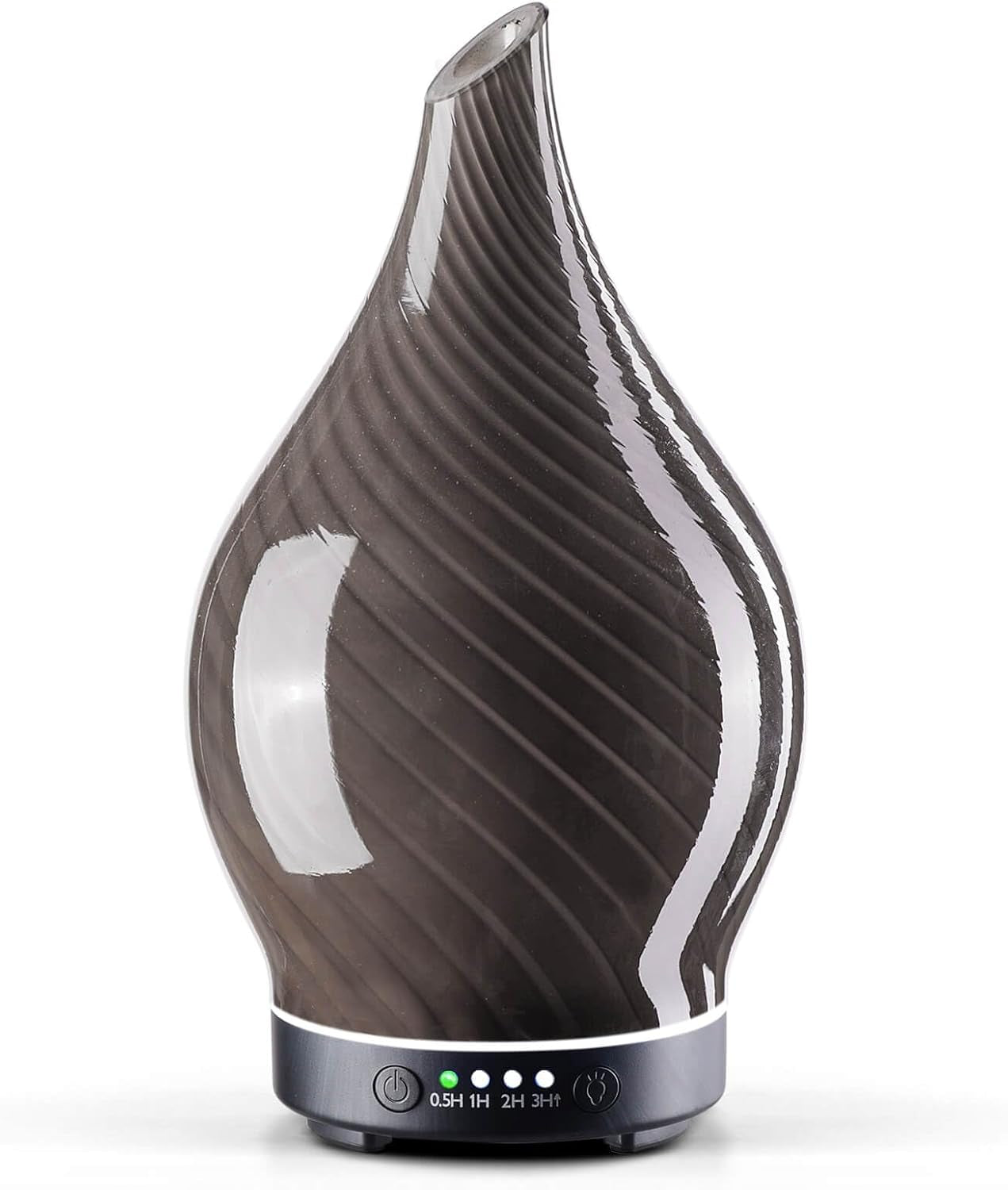 Porseme Oil Diffuser 3D Glass Aromatherapy Ultrasonic Humidifier, Air Refresh Auto Shut-Off, Timer Setting, BPA Free for Home Hotel Yoga Leisure SPA Gift 150Ml Last 6H