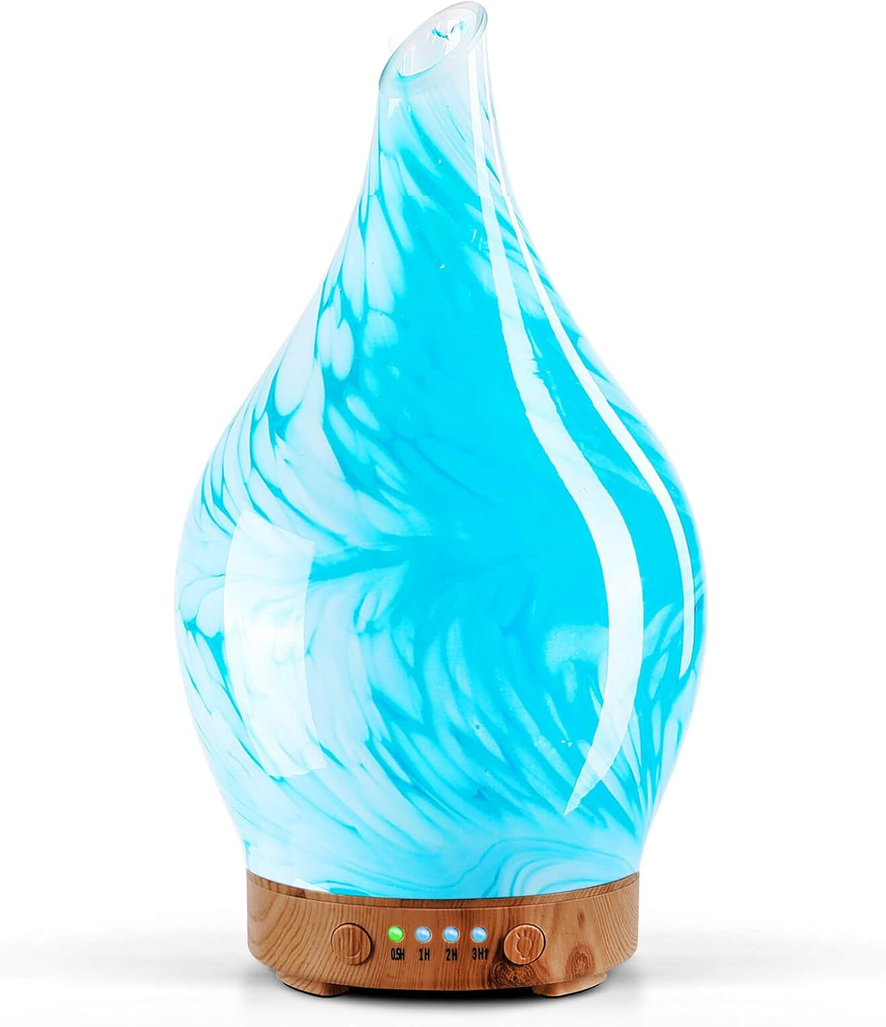 Porseme Oil Diffuser 3D Glass Aromatherapy Ultrasonic Humidifier, Air Refresh Auto Shut-Off, Timer Setting, BPA Free for Home Hotel Yoga Leisure SPA Gift 150Ml Last 6H