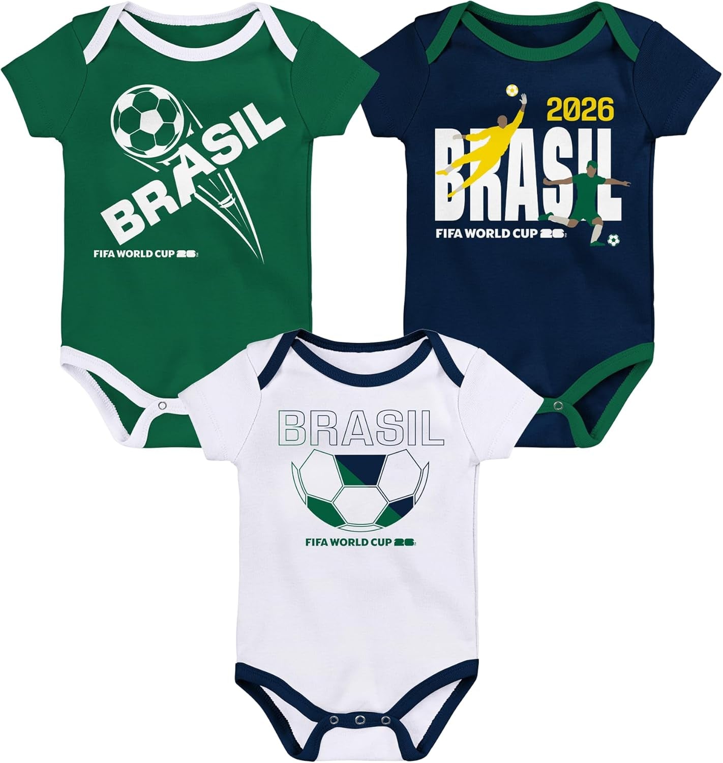 FIFA World Cup 2026 Infant and Toddler 3 Pack Country Onsie