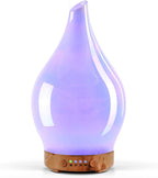 Porseme Oil Diffuser 3D Glass Aromatherapy Ultrasonic Humidifier, Air Refresh Auto Shut-Off, Timer Setting, BPA Free for Home Hotel Yoga Leisure SPA Gift 150Ml Last 6H