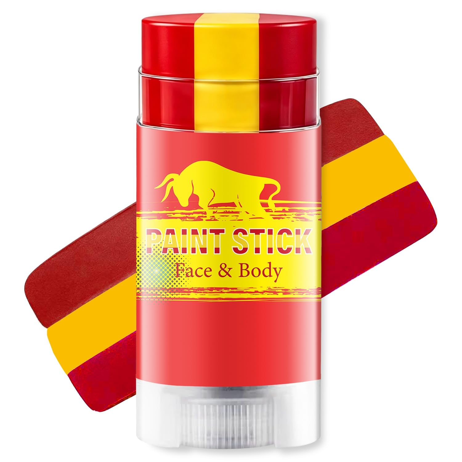 Black Red and Yellow Germany Face Paint Stick for World Cup Fans and Party, World Cup Decorations, Sweatproof & High Pigment Sports Face Paint Sticks for World Cup Party Accessories