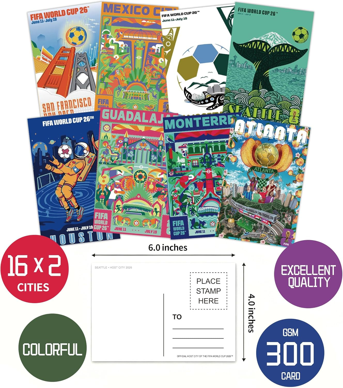 2026 World Cup Postcards Pack