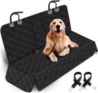 Premium Dog Car Seat Cover – Waterproof Non-Slip Back Bench Protector with Middle Armrest Fit for Most Cars, Trucks & SUVs, Black