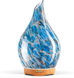 Porseme Oil Diffuser 3D Glass Aromatherapy Ultrasonic Humidifier, Air Refresh Auto Shut-Off, Timer Setting, BPA Free for Home Hotel Yoga Leisure SPA Gift 150Ml Last 6H