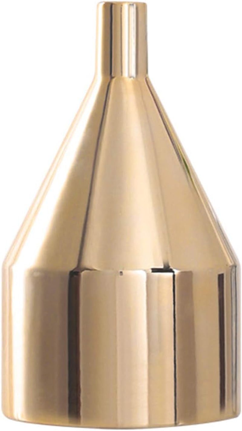 BARMI Gold Tall Vase – Minimalist Ceramic & Metal Luxury Home Décor for Centerpieces, 25.5 cm / 10 Inch