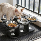 Dog Elevated Feeder Pet Food Water Bowls for Bulldog Puppy Kitten Dish Feeding and WaterSupplies for Small Dogs Accessories