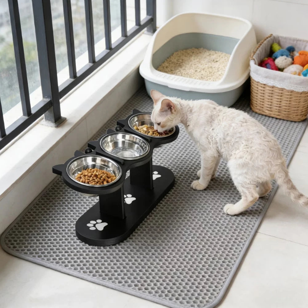 Dog Elevated Feeder Pet Food Water Bowls for Bulldog Puppy Kitten Dish Feeding and WaterSupplies for Small Dogs Accessories