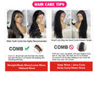 Hair care tips for wigs with images of wigs and text on a white background