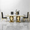 Luxury 12 Seat Dinner Room Table Stainless Steel Kitchen Dining Table Design
