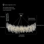 Crystal Chandelier Modern Chandelier Round Farmhouse Tree Branch Light for Dining Room Living Room Kitchen Island Bedroom