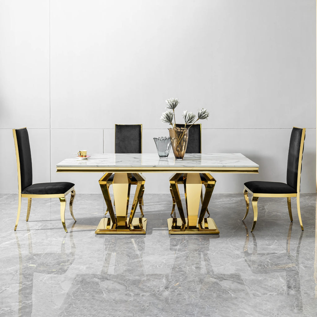 Luxury 12 Seat Dinner Room Table Stainless Steel Kitchen Dining Table Design