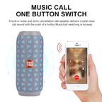 Blue textured phone case with T&G logo and smartphone showing call interface on a white background