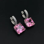 Emerald Moissanite 12MM Sterling 925 Silver Earrings