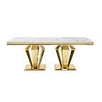 Luxury 12 Seat Dinner Room Table Stainless Steel Kitchen Dining Table Design
