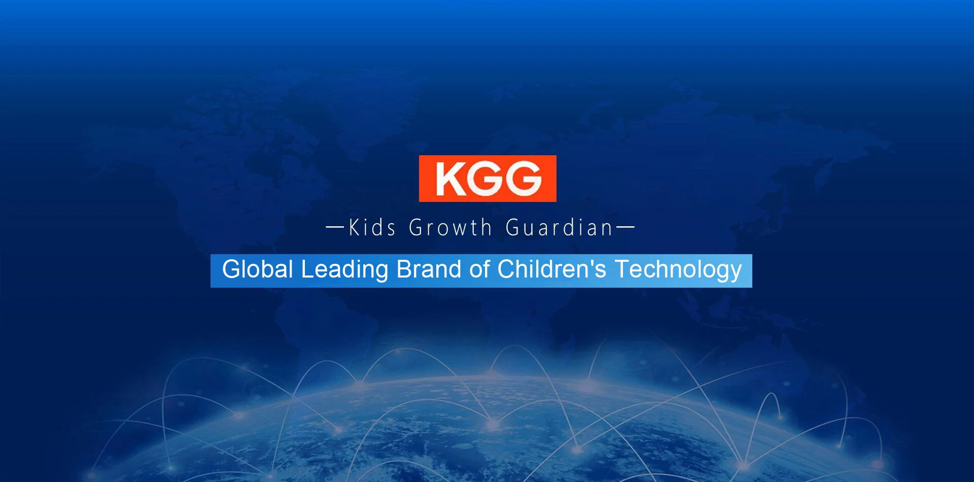 KGG logo with tagline on a blue background