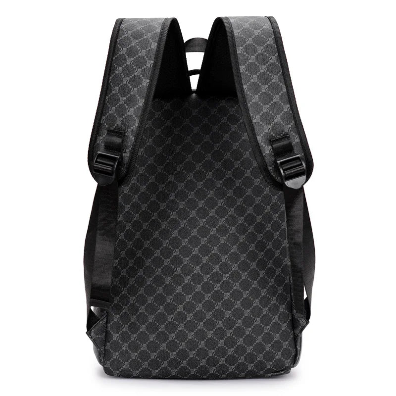 Men's Backpack Plaid High School College Bag 15-inch Laptop Rucksack