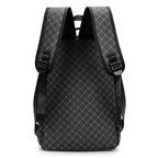 Men's Backpack Plaid High School College Bag 15-inch Laptop Rucksack