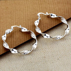 Sterling 925 Silver Hoop Earrings