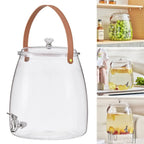 3/5/9L Large Capacity Cold Water Kettle with Tap Clear Fruit Tea Cold Brewing Kettle Drink Dispensers