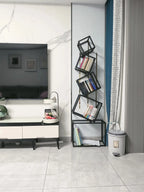 Modern Living Room Decor Iron Art Shelf Office Study Bookcase Multi-layer Storage Rack for Organizing Books And Decorations