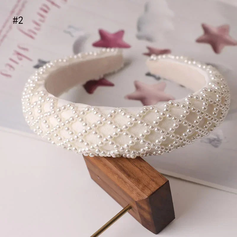 Retro Pearl Headbands Exquisite Hair Accessories