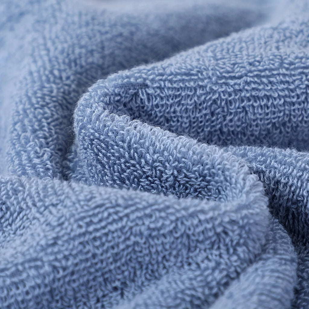 Close-up of blue textured fabric