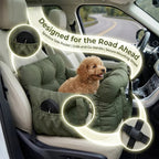 Dog Car Seat with Safety Belt - Non-Slip Pet Car Bed for Small Dogs, Washable Travel Carrier with Secure Straps for Safe Car