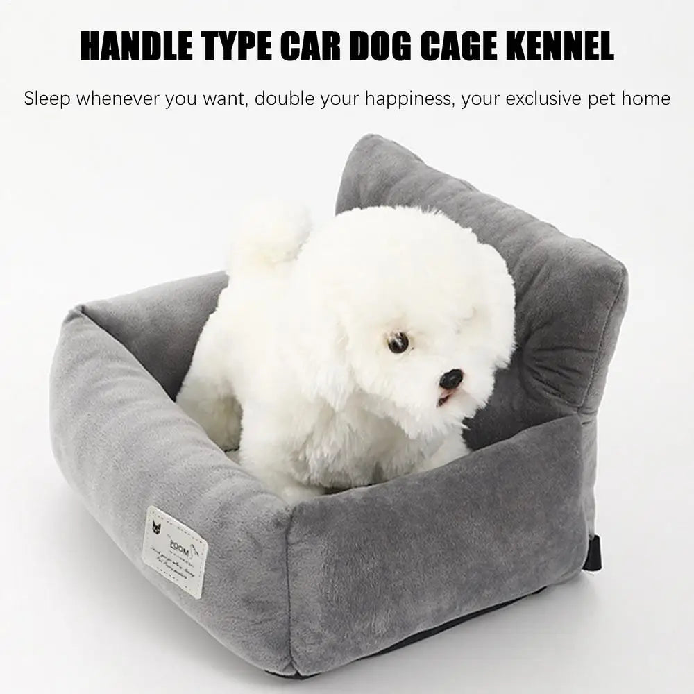 Dog Car Seat Pet Travel Booster Seat with Handle Dog Safety Car Seat Dog Car Bed Dual-Use for Car and Home Travel Carrier Bed