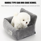 Dog Car Seat Pet Travel Booster Seat with Handle Dog Safety Car Seat Dog Car Bed Dual-Use for Car and Home Travel Carrier Bed
