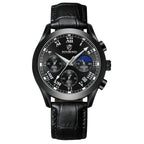 Men's Watch Multifunctional Threes Hands and Six Sub-dials Quartz Wristwatch