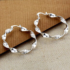 Sterling 925 Silver Hoop Earrings