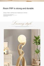 Home Decor Statue Abstract Art Ornaments Nordic Living Room Large Floor Luminous Sculpture Housewarming Gift Interior Figurines