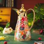 Retro thermos kettle, household large-capacity hot water kettle, vacuum inner liner, retro coffee teapot