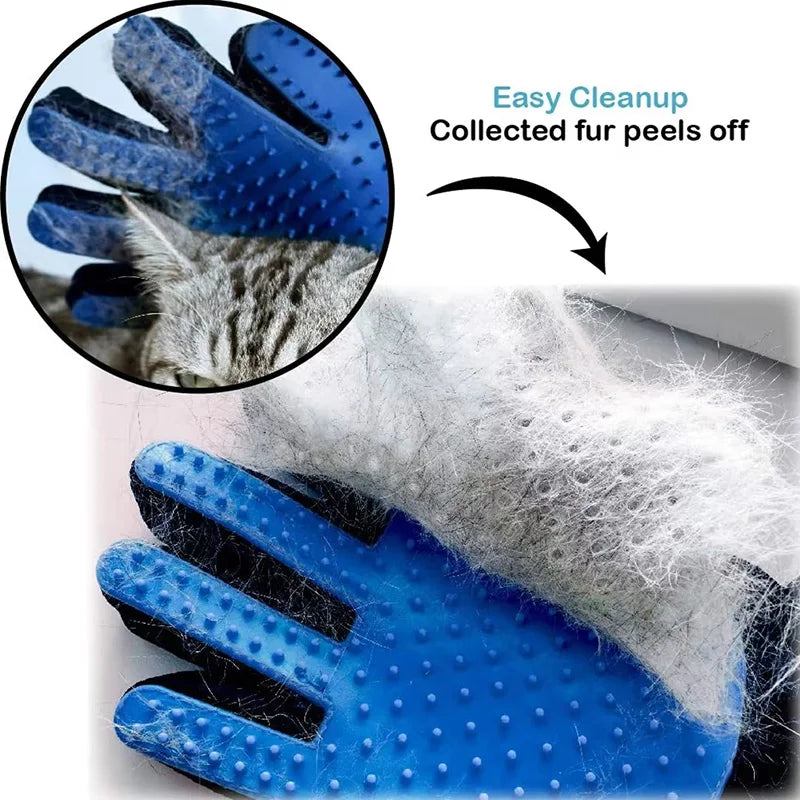 Pet Hair Remover Silicon Shower Gloves